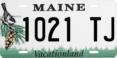 ME license plate 1021TJ