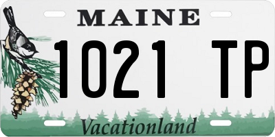 ME license plate 1021TP