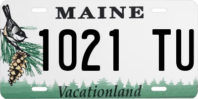 ME license plate 1021TU