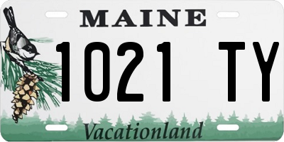 ME license plate 1021TY