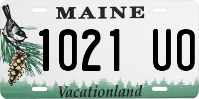 ME license plate 1021UO