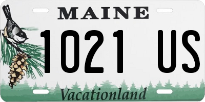 ME license plate 1021US