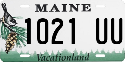 ME license plate 1021UU