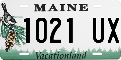 ME license plate 1021UX