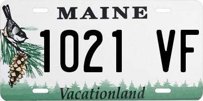 ME license plate 1021VF