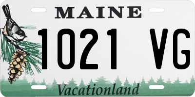 ME license plate 1021VG