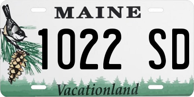 ME license plate 1022SD