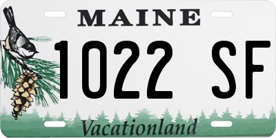ME license plate 1022SF