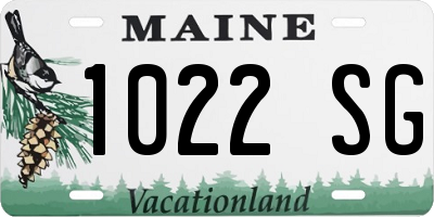 ME license plate 1022SG
