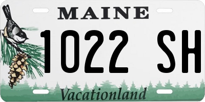 ME license plate 1022SH