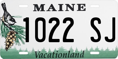 ME license plate 1022SJ