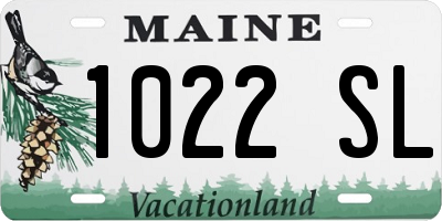 ME license plate 1022SL