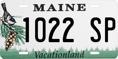ME license plate 1022SP