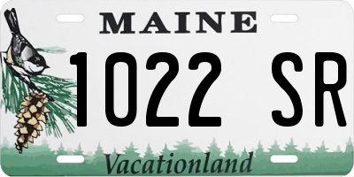 ME license plate 1022SR