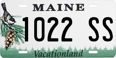 ME license plate 1022SS