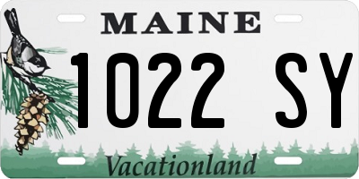ME license plate 1022SY