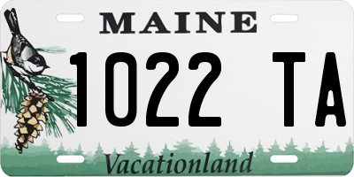 ME license plate 1022TA