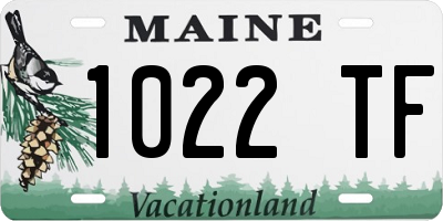 ME license plate 1022TF