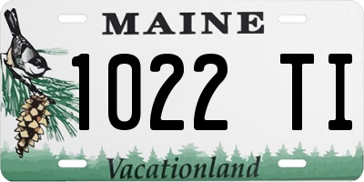 ME license plate 1022TI