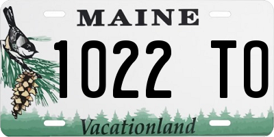 ME license plate 1022TO