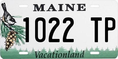 ME license plate 1022TP