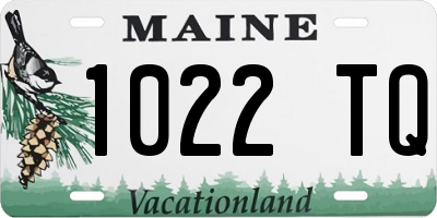 ME license plate 1022TQ