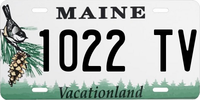 ME license plate 1022TV