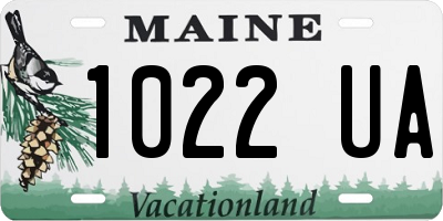 ME license plate 1022UA