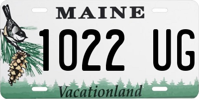 ME license plate 1022UG
