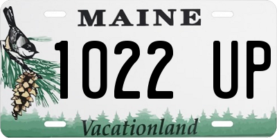 ME license plate 1022UP