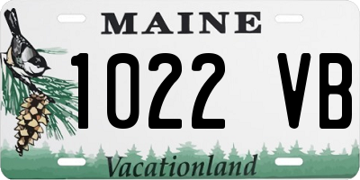 ME license plate 1022VB