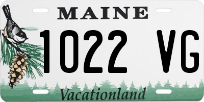 ME license plate 1022VG