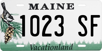 ME license plate 1023SF