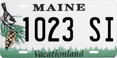 ME license plate 1023SI