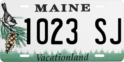 ME license plate 1023SJ