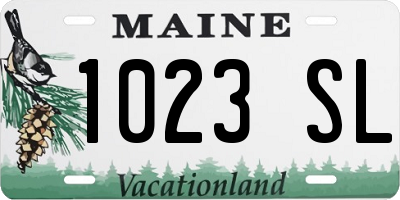ME license plate 1023SL