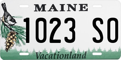 ME license plate 1023SO