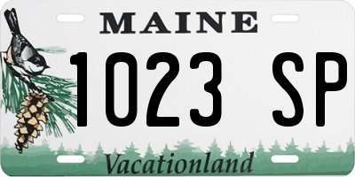 ME license plate 1023SP
