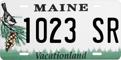 ME license plate 1023SR