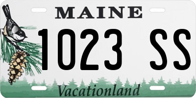 ME license plate 1023SS