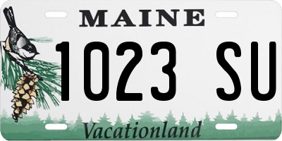 ME license plate 1023SU