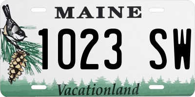 ME license plate 1023SW