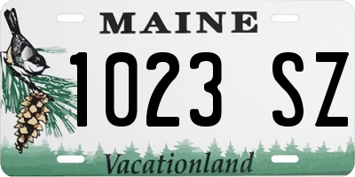 ME license plate 1023SZ