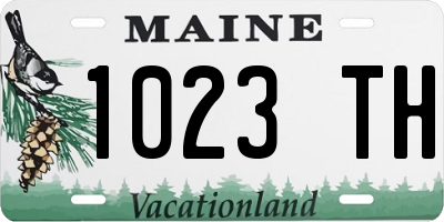 ME license plate 1023TH