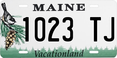 ME license plate 1023TJ