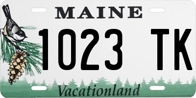 ME license plate 1023TK