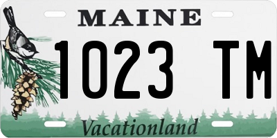 ME license plate 1023TM