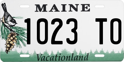 ME license plate 1023TO