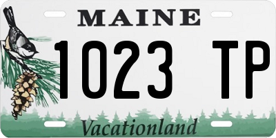 ME license plate 1023TP