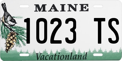 ME license plate 1023TS